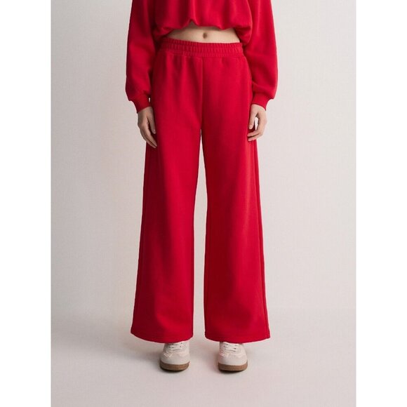 COTTON ON Women Classic Fleece Wide Leg Sweatpant Red Petite Small A000463 - Picture 1 of 1